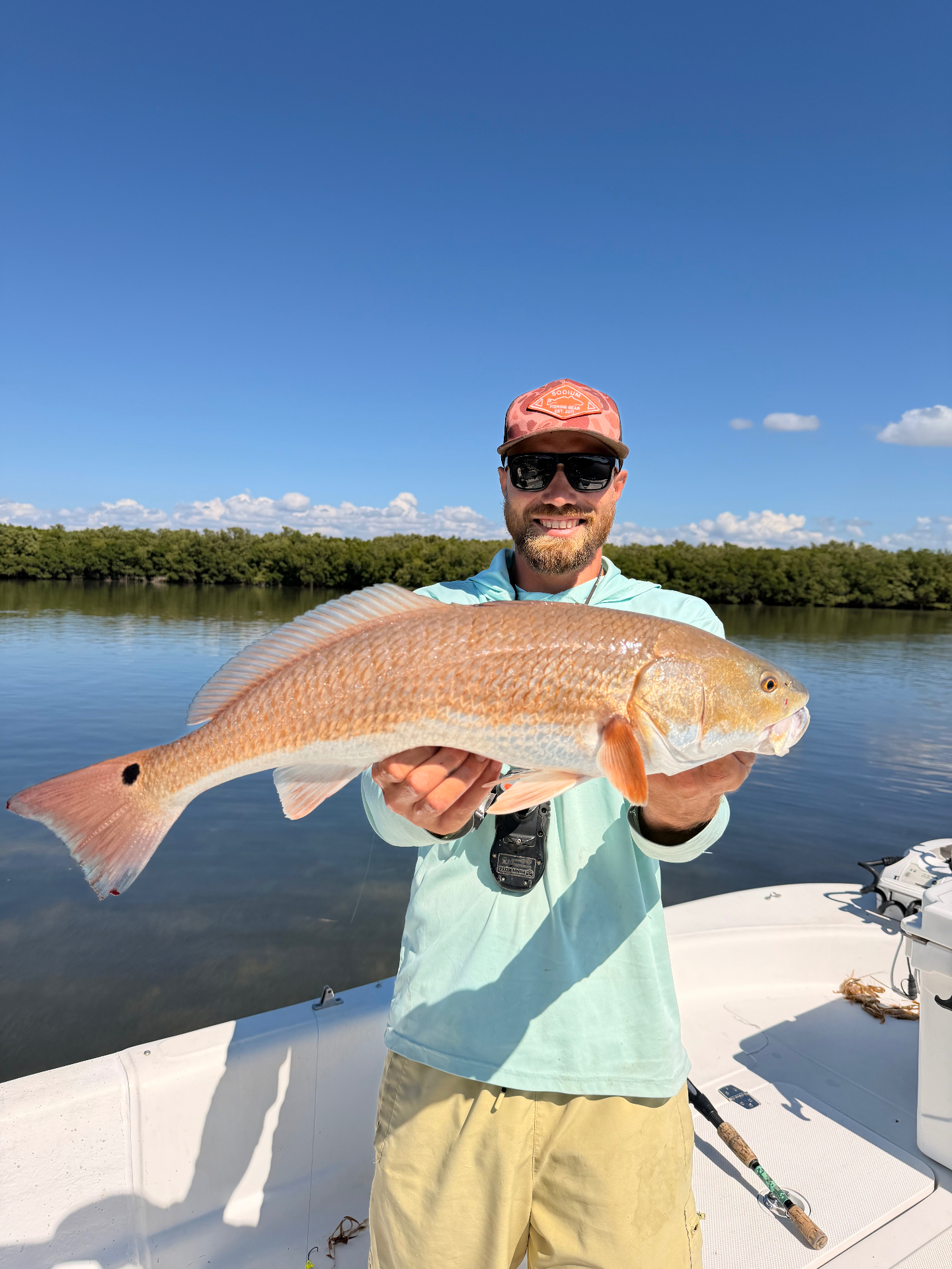 Captain Dylan with a Crystal River redfish